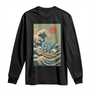 67 Surfing Japanese Long Sleeve Shirt Funny Great Wave Off Kanagawa Six Seven Brainrot Meme TS10 Black Print Your Wear