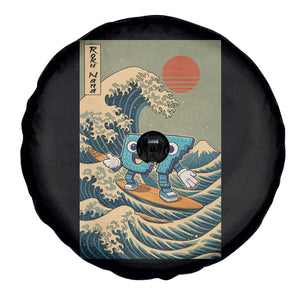 67 Surfing Japanese Spare Tire Cover Funny Great Wave Off Kanagawa Six Seven Brainrot Meme TS10 Print Your Wear