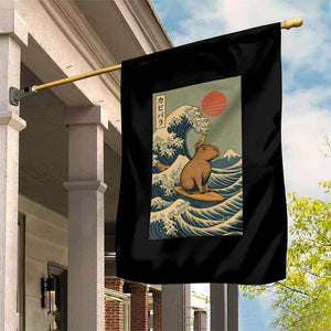Capybara Surfing Japanese Garden Flag Vintage Great Wave Off Kanagawa Anime Kawaii TS10 Print Your Wear