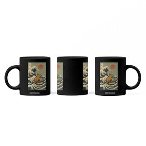 Capybara Surfing Japanese Coffee Mug Vintage Great Wave Off Kanagawa Anime Kawaii TS10 Print Your Wear