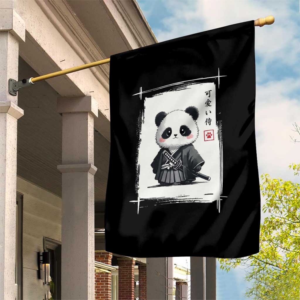 Kawaii Anime Samurai Panda Garden Flag Vintage Sumi-e Japanese Art Funny Panda Lovers TS10 Print Your Wear