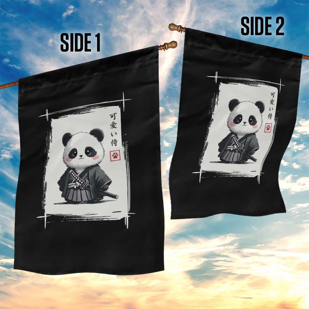 Kawaii Anime Samurai Panda Garden Flag Vintage Sumi-e Japanese Art Funny Panda Lovers TS10 Print Your Wear