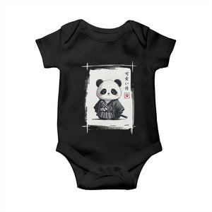 Kawaii Anime Samurai Panda Baby Onesie Vintage Sumi-e Japanese Art Funny Panda Lovers TS10 Black Print Your Wear