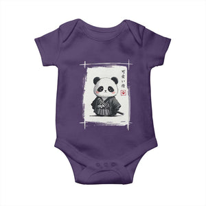 Kawaii Anime Samurai Panda Baby Onesie Vintage Sumi-e Japanese Art Funny Panda Lovers TS10 Purple Print Your Wear