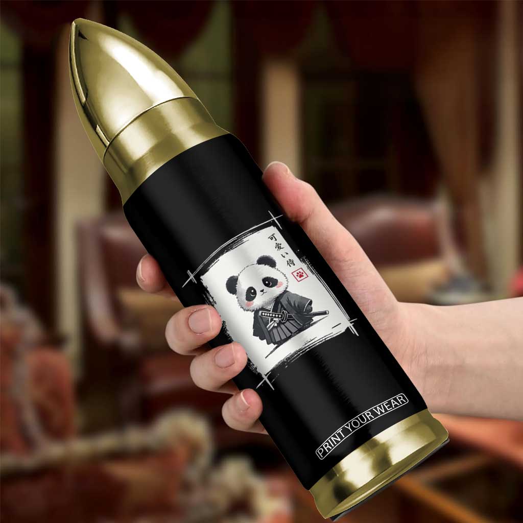 Kawaii Anime Samurai Panda Bullet Tumbler Vintage Sumi-e Japanese Art Funny Panda Lovers TS10 Print Your Wear