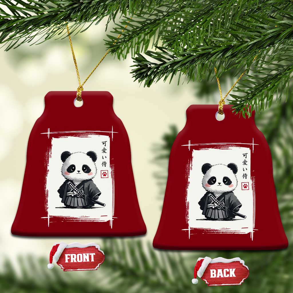 Kawaii Anime Samurai Panda Ceramic Ornament Vintage Sumi-e Japanese Art Funny Panda Lovers TS10 Print Your Wear
