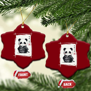 Kawaii Anime Samurai Panda Ceramic Ornament Vintage Sumi-e Japanese Art Funny Panda Lovers TS10 Print Your Wear