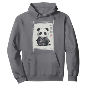 Kawaii Anime Samurai Panda Hoodie Vintage Sumi-e Japanese Art Funny Panda Lovers TS10 Charcoal Print Your Wear