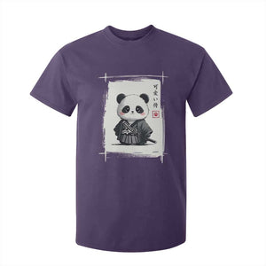 Kawaii Anime Samurai Panda T Shirt For Kid Vintage Sumi-e Japanese Art Funny Panda Lovers TS10 Purple Print Your Wear