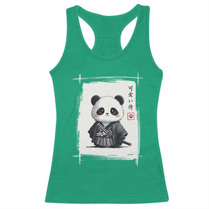 Kawaii Anime Samurai Panda Racerback Tank Top Vintage Sumi-e Japanese Art Funny Panda Lovers TS10 Irish Green Print Your Wear