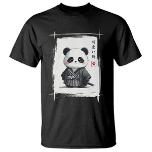 Kawaii Anime Samurai Panda T Shirt Vintage Sumi-e Japanese Art Funny Panda Lovers TS10 Black Print Your Wear