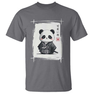 Kawaii Anime Samurai Panda T Shirt Vintage Sumi-e Japanese Art Funny Panda Lovers TS10 Charcoal Print Your Wear