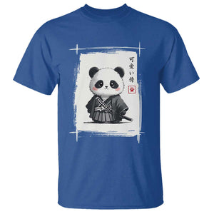 Kawaii Anime Samurai Panda T Shirt Vintage Sumi-e Japanese Art Funny Panda Lovers TS10 Royal Blue Print Your Wear