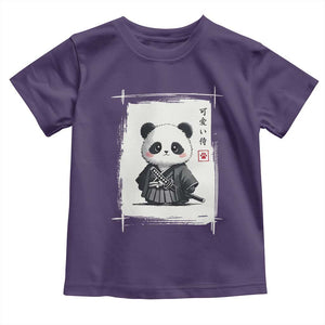 Kawaii Anime Samurai Panda Toddler T Shirt Vintage Sumi-e Japanese Art Funny Panda Lovers TS10 Purple Print Your Wear