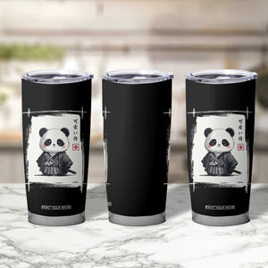 Kawaii Anime Samurai Panda Tumbler Cup Vintage Sumi-e Japanese Art Funny Panda Lovers TS10 Print Your Wear
