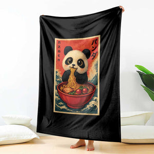 Kawaii Anime Panda Ramen Throw Blanket Funny Japanese Noodles Anime Lovers TS10 Print Your Wear