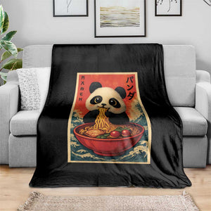 Kawaii Anime Panda Ramen Throw Blanket Funny Japanese Noodles Anime Lovers TS10 Print Your Wear