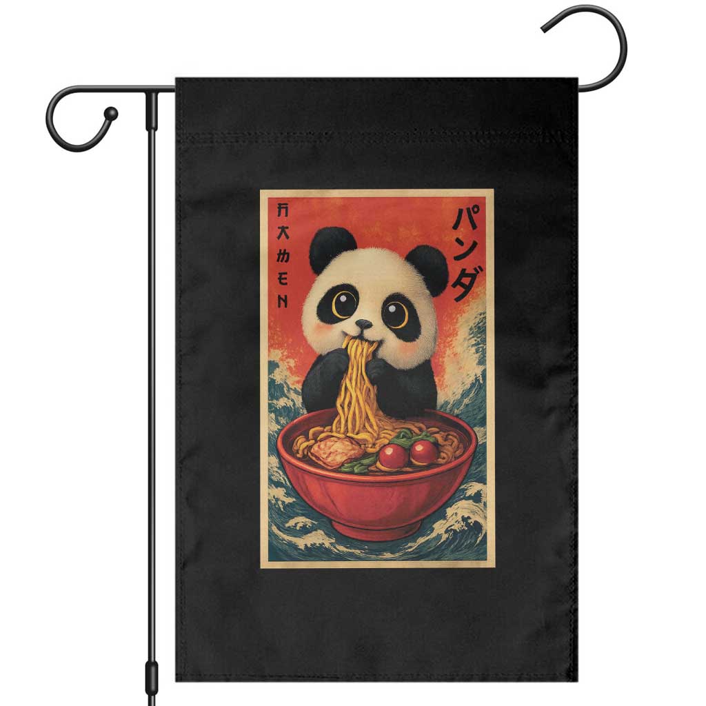 Kawaii Anime Panda Ramen Garden Flag Funny Japanese Noodles Anime Lovers TS10 Black Print Your Wear