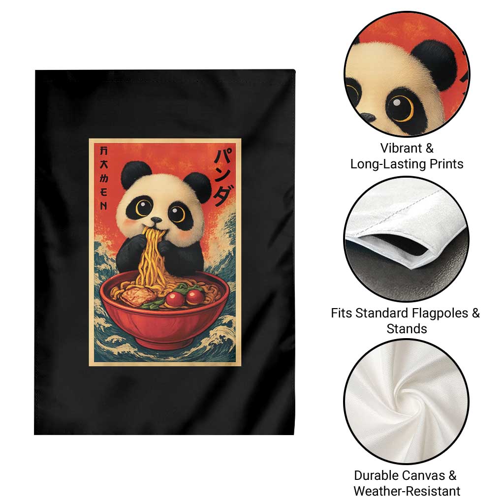 Kawaii Anime Panda Ramen Garden Flag Funny Japanese Noodles Anime Lovers TS10 Print Your Wear