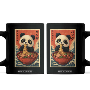 Kawaii Anime Panda Ramen Coffee Mug Funny Japanese Noodles Anime Lovers TS10 Black Print Your Wear
