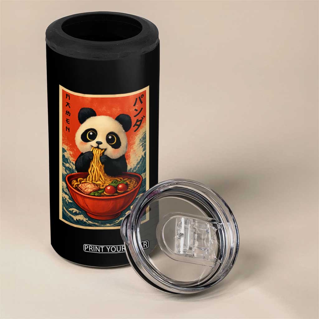 Kawaii Anime Panda Ramen 4 in 1 Can Cooler Tumbler Funny Japanese Noodles Anime Lovers TS10 Print Your Wear