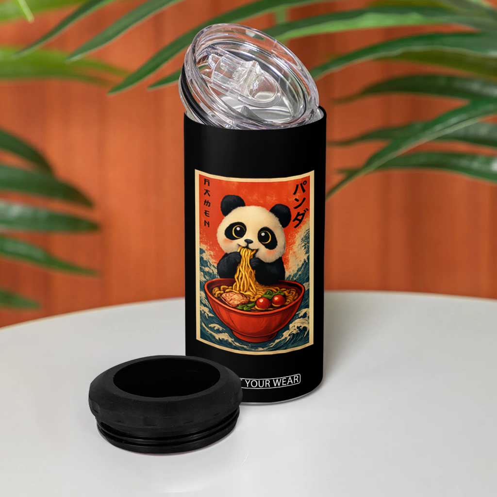 Kawaii Anime Panda Ramen 4 in 1 Can Cooler Tumbler Funny Japanese Noodles Anime Lovers TS10 Print Your Wear