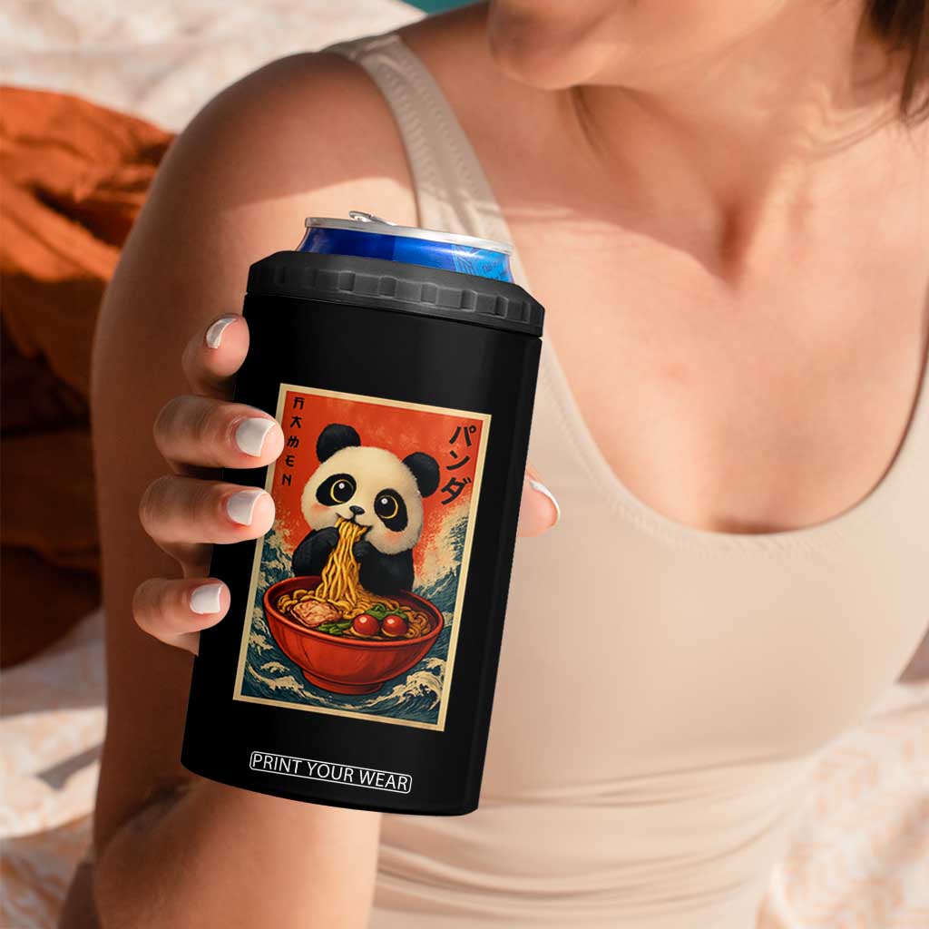 Kawaii Anime Panda Ramen 4 in 1 Can Cooler Tumbler Funny Japanese Noodles Anime Lovers TS10 Print Your Wear