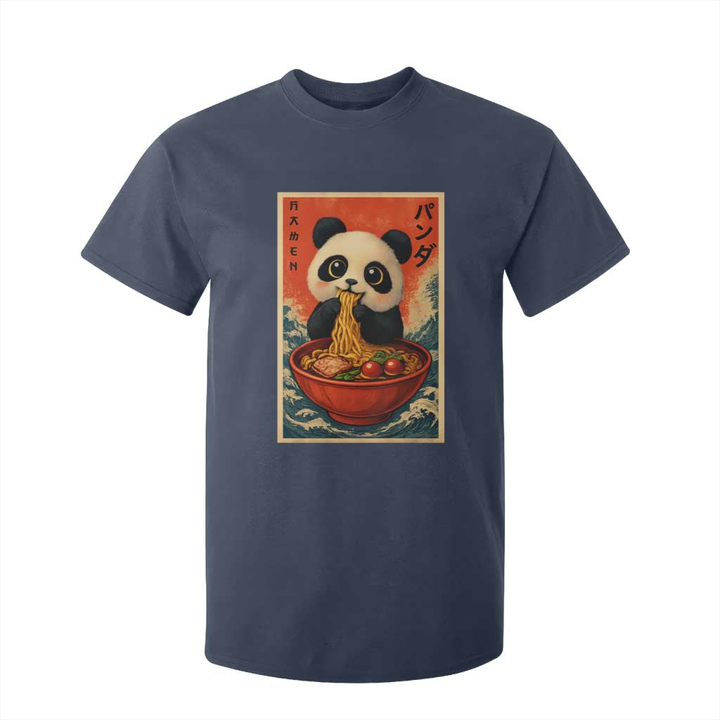 Kawaii Anime Panda Ramen T Shirt For Kid Funny Japanese Noodles Anime Lovers TS10 Navy Print Your Wear