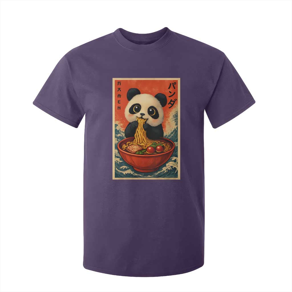 Kawaii Anime Panda Ramen T Shirt For Kid Funny Japanese Noodles Anime Lovers TS10 Purple Print Your Wear