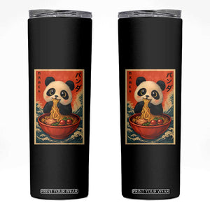 Kawaii Anime Panda Ramen Skinny Tumbler Funny Japanese Noodles Anime Lovers TS10 Black Print Your Wear