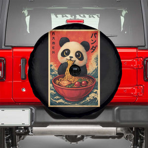 Kawaii Anime Panda Ramen Spare Tire Cover Funny Japanese Noodles Anime Lovers TS10 Black Print Your Wear