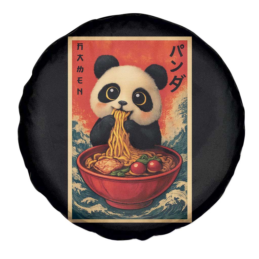 Kawaii Anime Panda Ramen Spare Tire Cover Funny Japanese Noodles Anime Lovers TS10 Print Your Wear