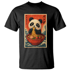 Kawaii Anime Panda Ramen T Shirt Funny Japanese Noodles Anime Lovers TS10 Black Print Your Wear
