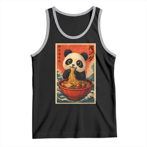 Kawaii Anime Panda Ramen Tank Top Funny Japanese Noodles Anime Lovers TS10 Black Athletic Heather Print Your Wear