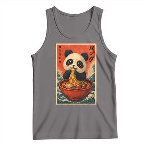 Kawaii Anime Panda Ramen Tank Top Funny Japanese Noodles Anime Lovers TS10 Deep Heather Print Your Wear