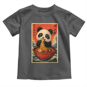 Kawaii Anime Panda Ramen Toddler T Shirt Funny Japanese Noodles Anime Lovers TS10 Dark Heather Print Your Wear