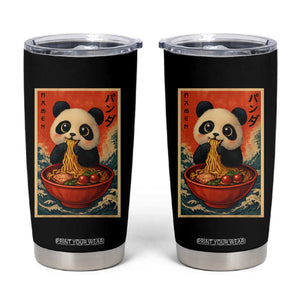 Kawaii Anime Panda Ramen Tumbler Cup Funny Japanese Noodles Anime Lovers TS10 Black Print Your Wear