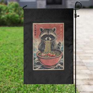 Kawaii Anime Raccoon Ramen Garden Flag Funny Japanese Noodles Anime Lovers TS10 Print Your Wear