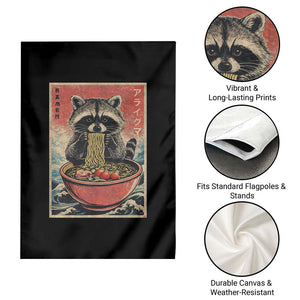 Kawaii Anime Raccoon Ramen Garden Flag Funny Japanese Noodles Anime Lovers TS10 Print Your Wear