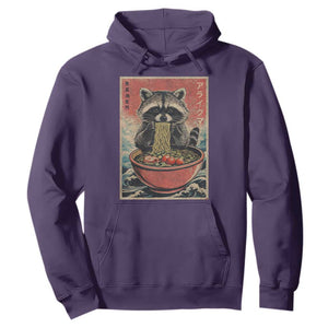 Kawaii Anime Raccoon Ramen Hoodie Funny Japanese Noodles Anime Lovers TS10 Purple Print Your Wear