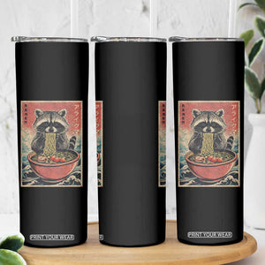 Kawaii Anime Raccoon Ramen Skinny Tumbler Funny Japanese Noodles Anime Lovers TS10 Print Your Wear