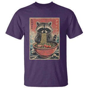 Kawaii Anime Raccoon Ramen T Shirt Funny Japanese Noodles Anime Lovers TS10 Purple Print Your Wear