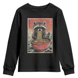 Kawaii Anime Raccoon Ramen Youth Sweatshirt Funny Japanese Noodles Anime Lovers TS10 Black Print Your Wear