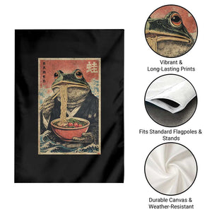 Frog Eat Ramen Garden Flag Funny Japanese Noodles Anime Lovers Kawaii Anime TS10 Print Your Wear