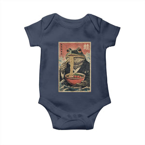 Frog Eat Ramen Baby Onesie Funny Japanese Noodles Anime Lovers Kawaii Anime TS10 Navy Print Your Wear
