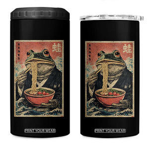 Frog Eat Ramen 4 in 1 Can Cooler Tumbler Funny Japanese Noodles Anime Lovers Kawaii Anime TS10 One Size: 16 oz Black Print Your Wear