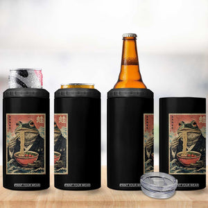Frog Eat Ramen 4 in 1 Can Cooler Tumbler Funny Japanese Noodles Anime Lovers Kawaii Anime TS10 Print Your Wear