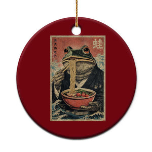 Frog Eat Ramen Ceramic Ornament Funny Japanese Noodles Anime Lovers Kawaii Anime TS10 1pc Red Print Your Wear