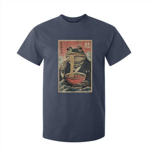 Frog Eat Ramen T Shirt For Kid Funny Japanese Noodles Anime Lovers Kawaii Anime TS10 Navy Print Your Wear