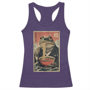 Frog Eat Ramen Racerback Tank Top Funny Japanese Noodles Anime Lovers Kawaii Anime TS10 Purple Print Your Wear